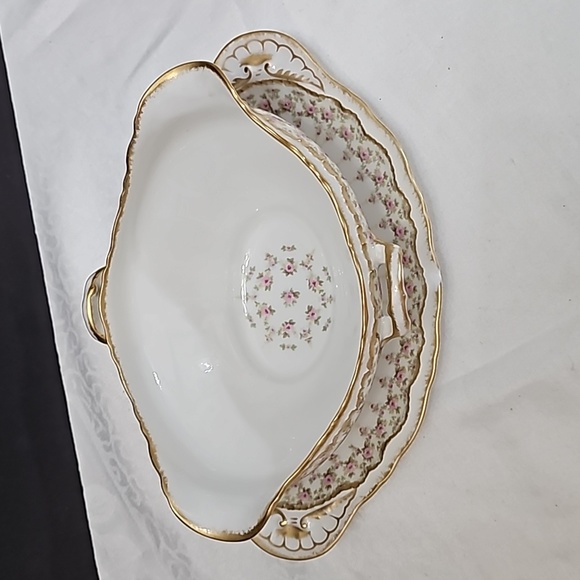 Limoges Haviland Gravey Boat w/saucer Pink Rosee - Picture 3 of 7